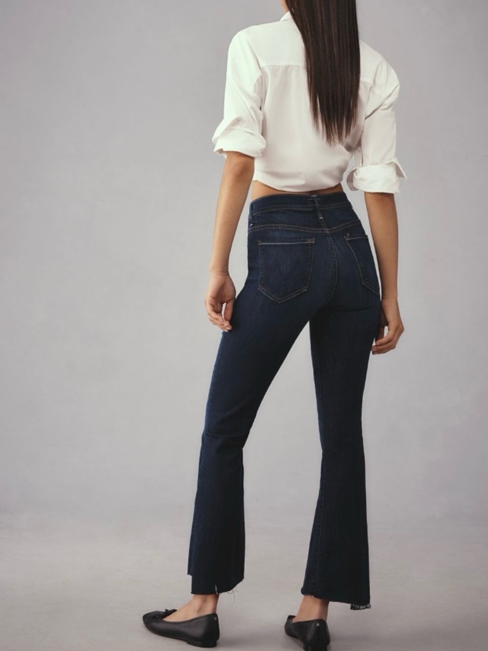 NWT MOTHER THE INSIDER CROP STEP FRAY JEAN COLOR OFF LIMITS SIZE 29P - Picture 10 of 12